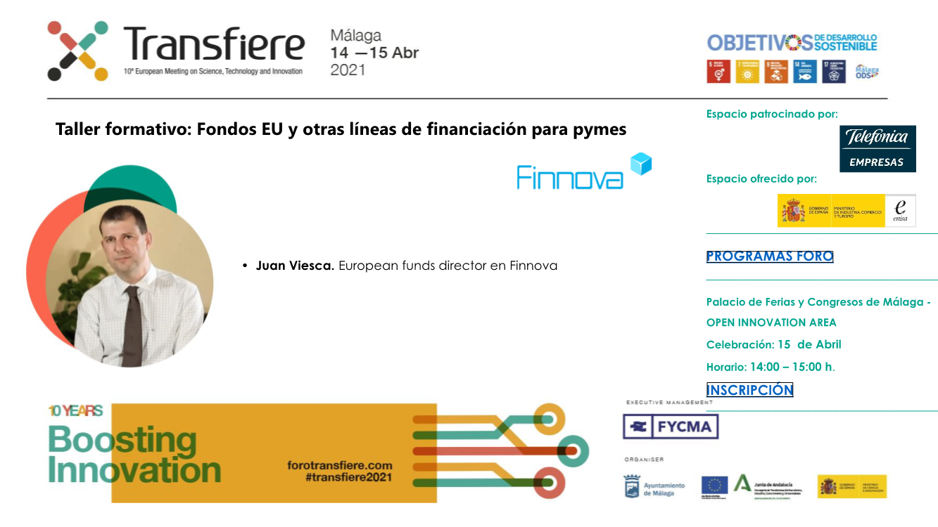 Los próximos 14 y 15 de abril tendrá lugar la 10ª edición de Transfiere, el Foro Europeo para la Ciencia, Tecnología e Innovación